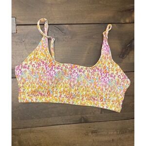 Salty Honey Floral Bikini Top Size Extra Large Floral Print